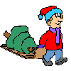 Boy Pulling Sled